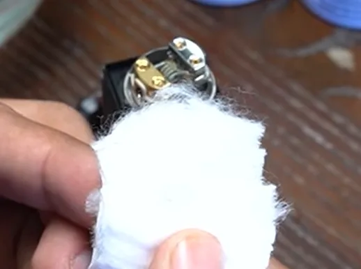  Scottish Wick pada tahap wicking kapas