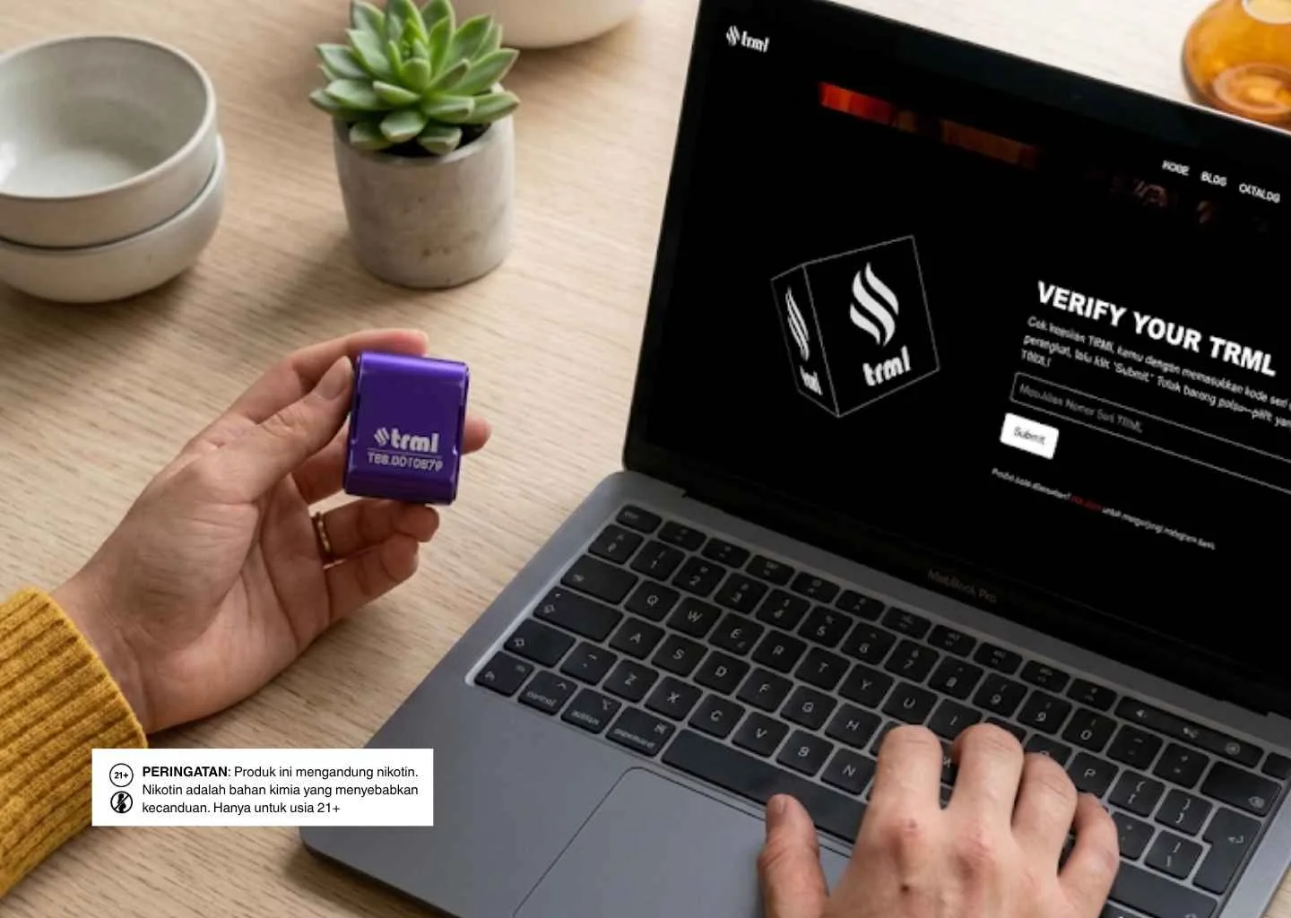 cara cek batch trml kode seri di device trml ke halaman authentication